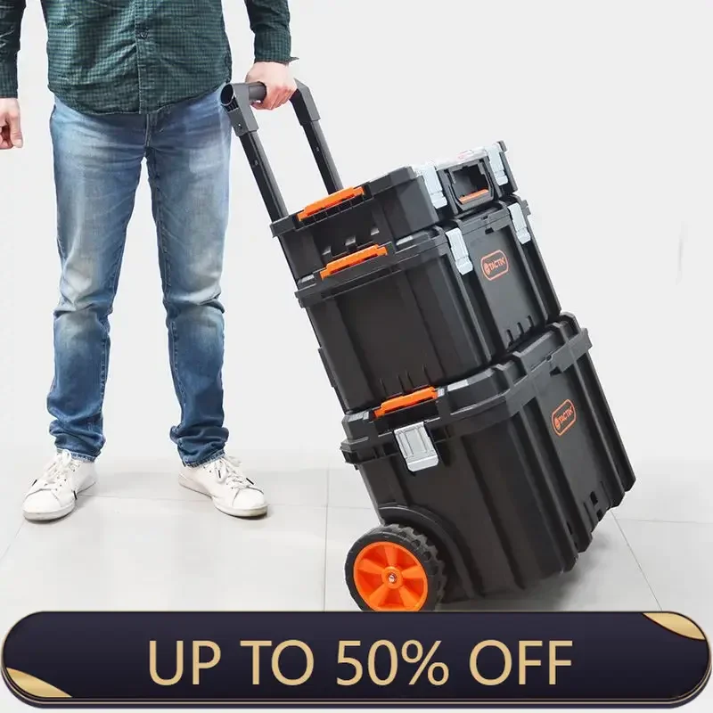 

Profesional Organizer Tool Boxes Storage Tool Boxes on Wheels for Mechanic Hard Carry Case Automotive Mechanical Workshop Tools