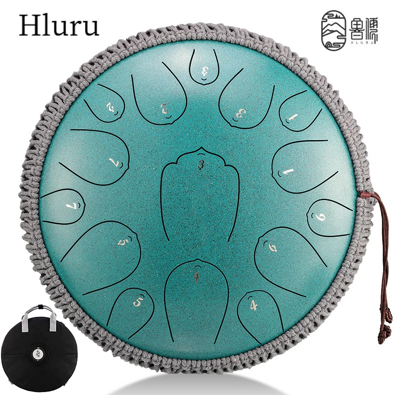 

Hluru Music Drum 15 Note Glucophone Steel Tongue Drum 14 Inch 15 Note D Tone Ethereal Drum Yoga Meditation Percussion Instrument