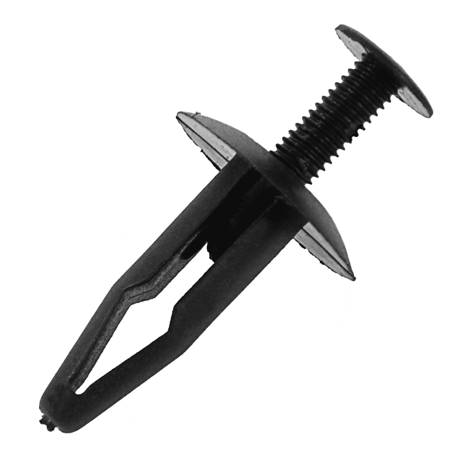 AT77 25 個プラスチックリベットファスナー車バンパープッシュクリップ 32 ミリメートル長さ黒