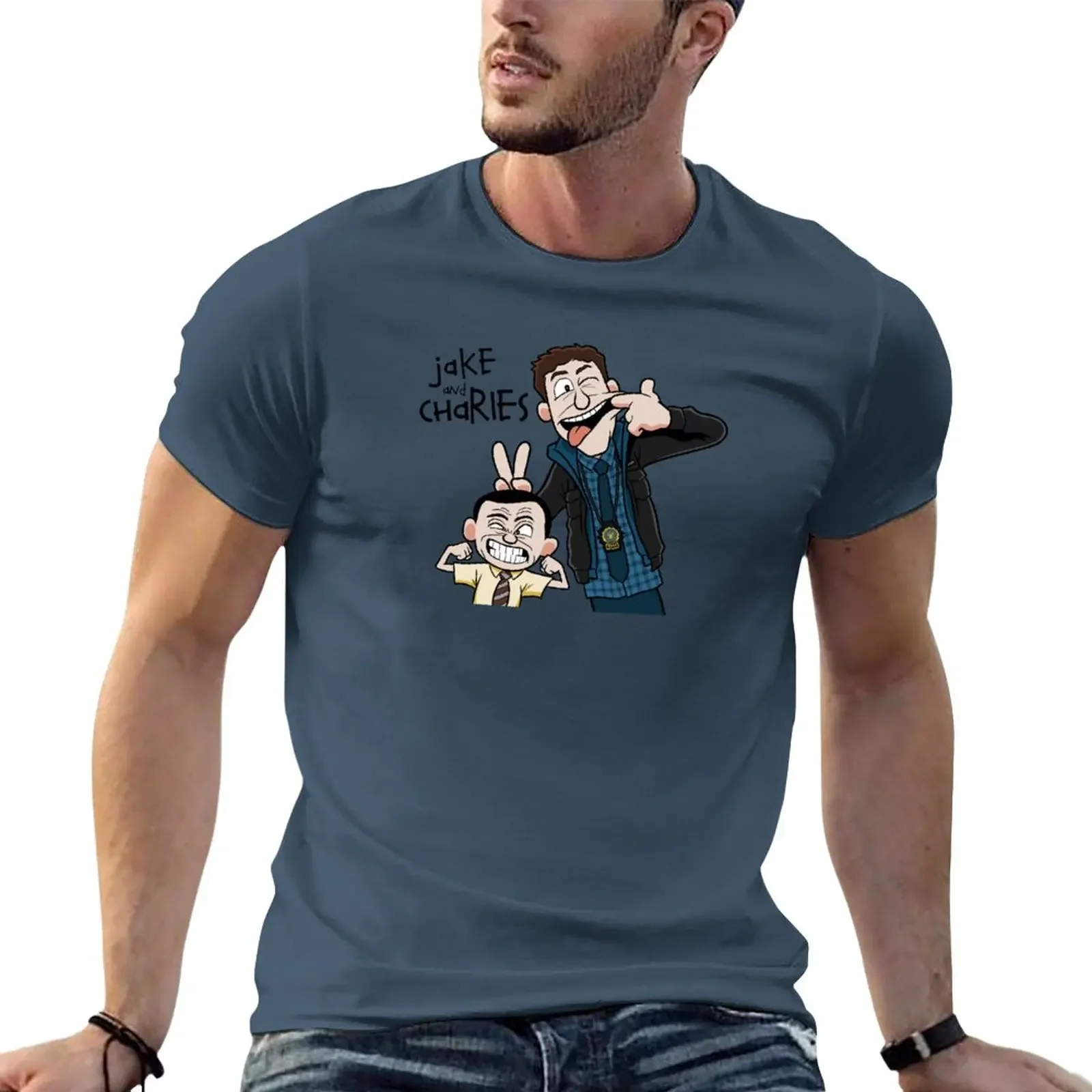 

Jake and charles T-Shirt plus sizes anime clothes sublime Short sleeve tee mens tall t shirts