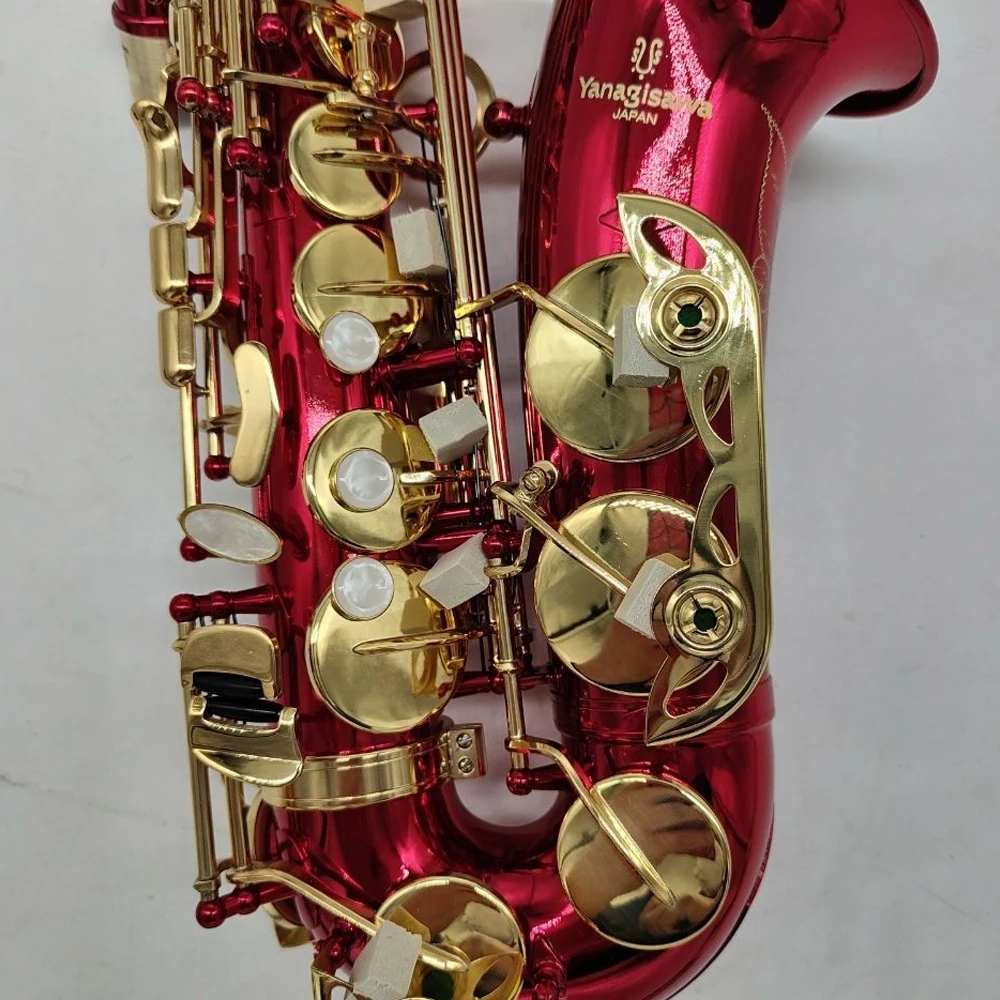 

Alto Saxophone A-992 Nickel-plated brass red Eb Beautifully carved woodwind instrument with case
