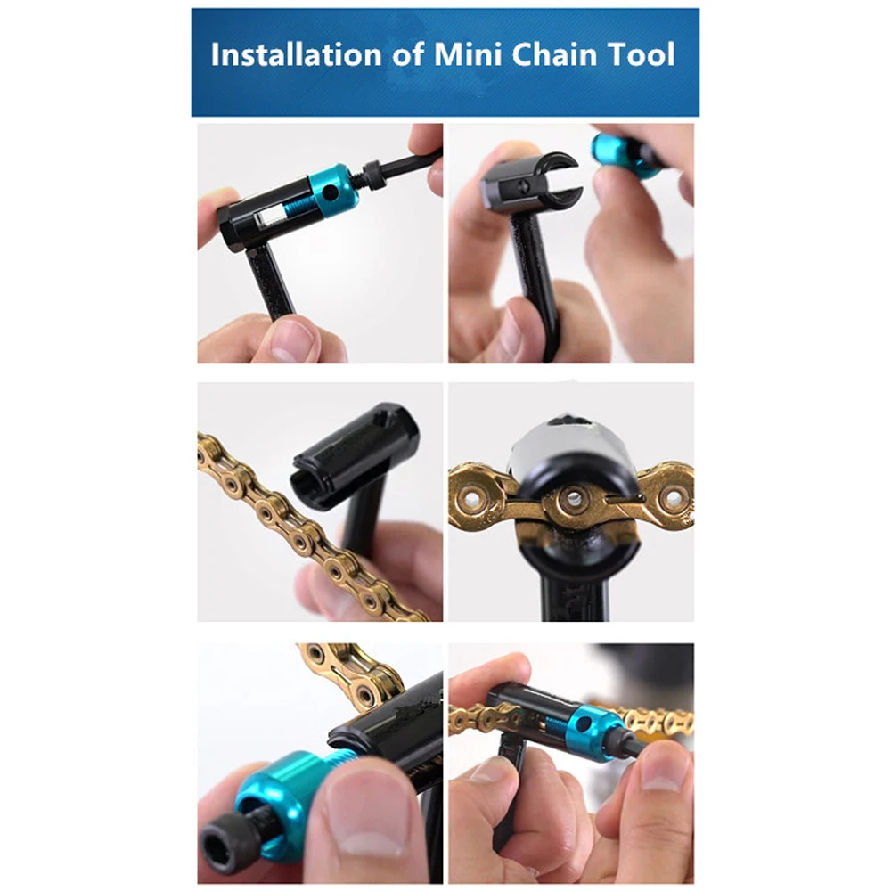 Bicycle Chain Splitter MTB Road Bike Chain Cutter Breaker Alloy Chain Remover Repairs Tool for 6-10 Speeds Chains