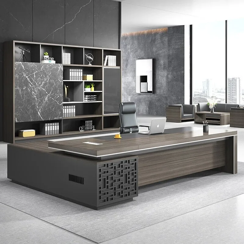 Boss table simple modern supervisor desk office table and chair combination office furniture