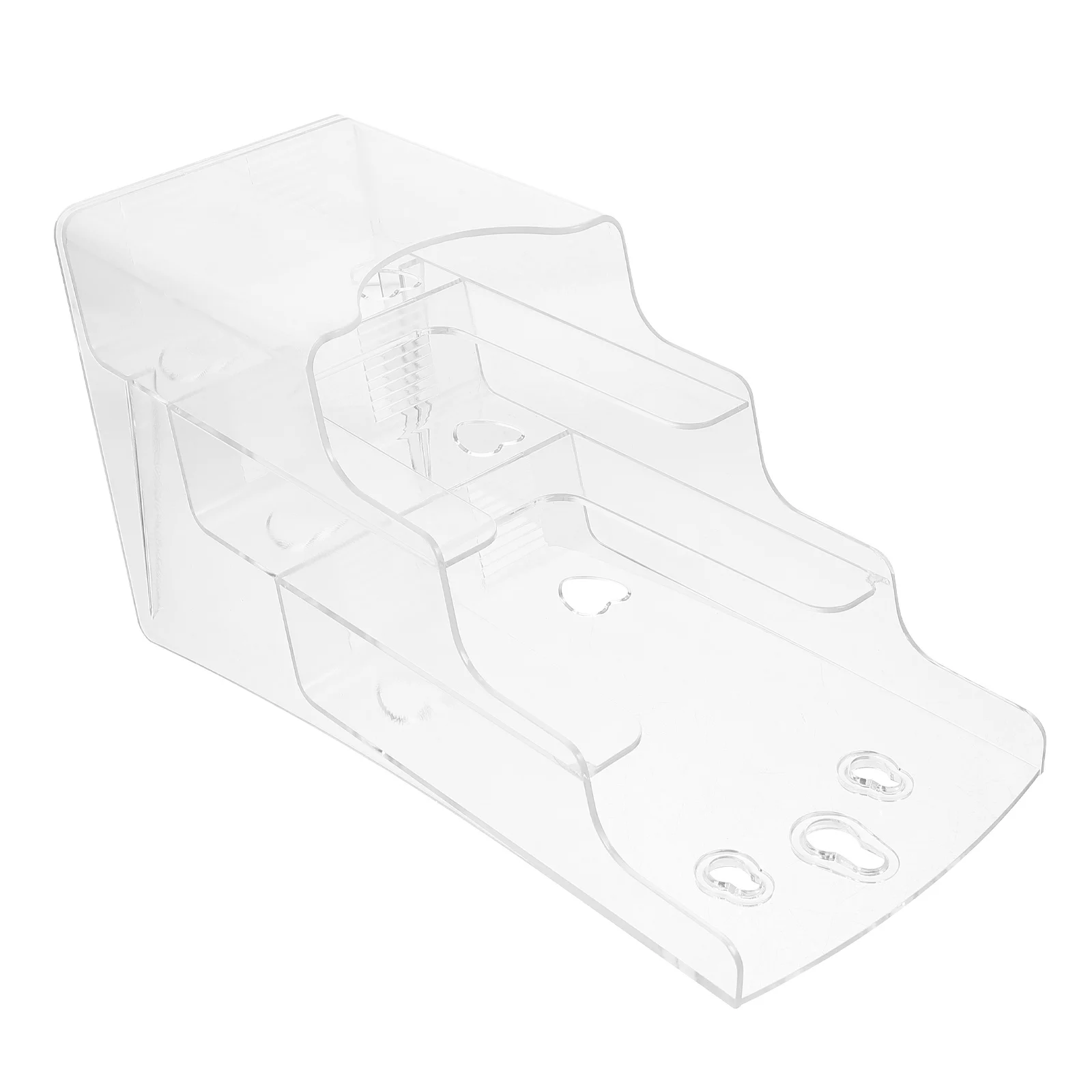 A6 Foldable Brochure Rack Transparent Desktop File Organizer for Brochures Pamphlets Trade Show and Office Display Storage