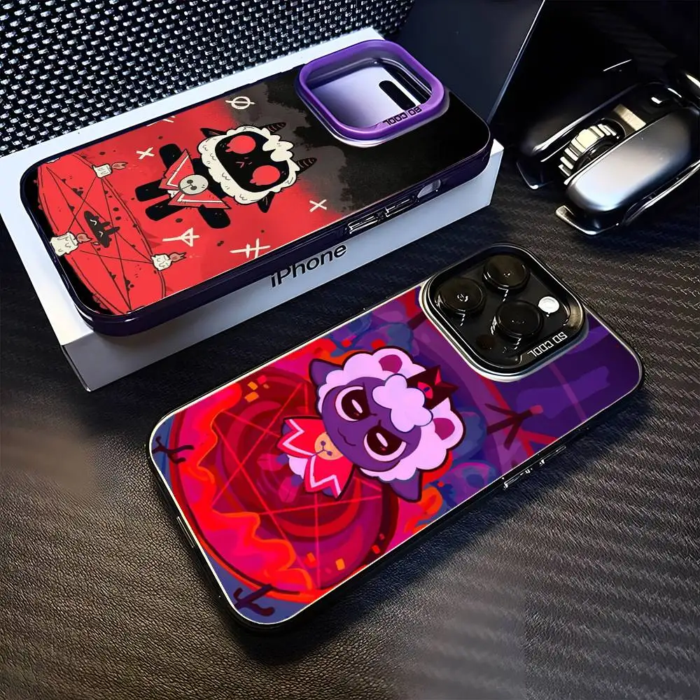 

C-Cult Of The Lamb Game Phone Case For iPhone17,16,15,14,13,12,11 Plus,Pro Max Purple Matte Shockproof Cover