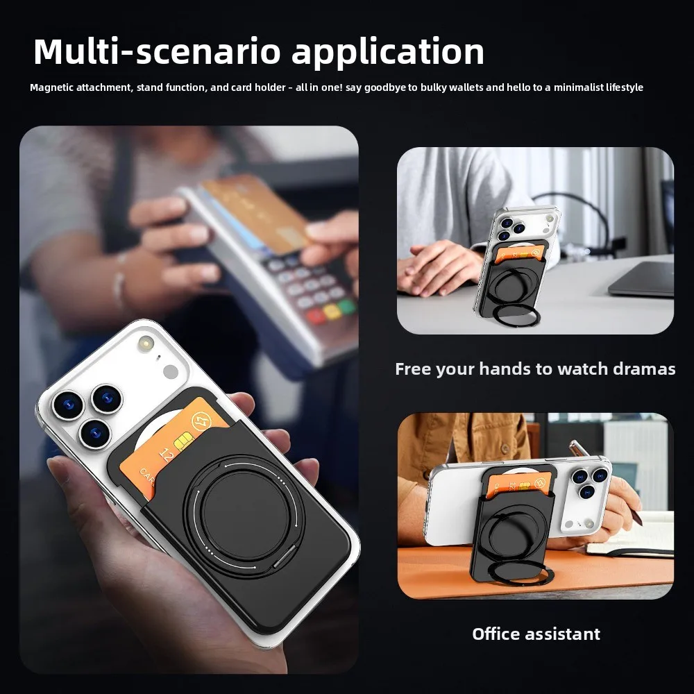 NEUER Modetrend 360° Drehbarer Ringständer für Magsafe N52 Starker Magnetischer Kartenhalter Brieftaschenhülle für iPhone Ultra 18 17 Pro Max – Detail 4