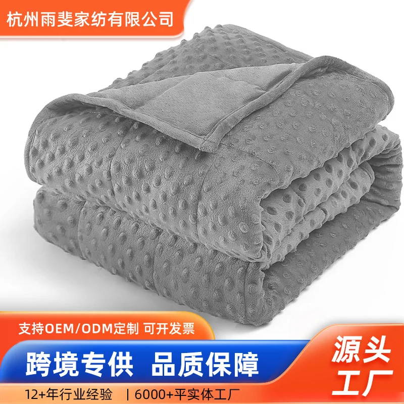 

Wish adult weighted blanket promotes sleep gravity blanket Amazon cross-border stress relief plush heavy blanket