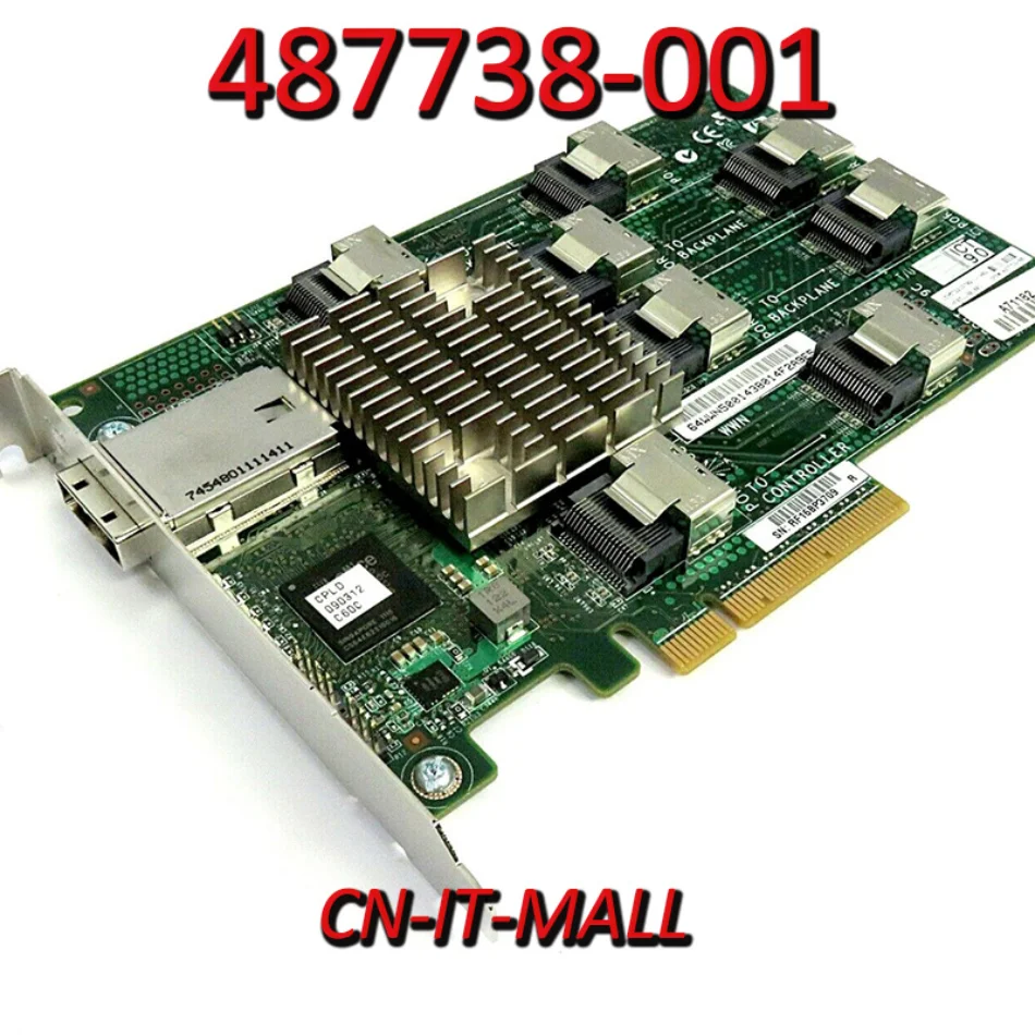 Tarjeta controladora expansora Pulled 487738-001, 24 puertos, 3Gb, PCIe SAS