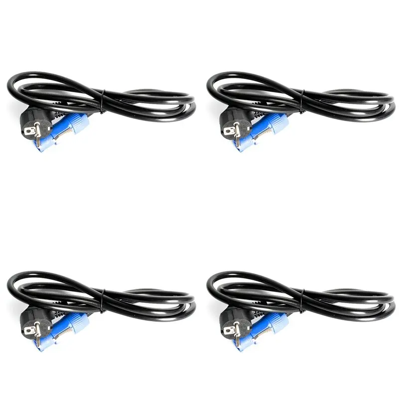 [NEW!ABSV】 4X Powercon Plug 1.5M Black Stage Light Power Cable, 3-Core DMX512 LED Event Lighting Cord Aviation Power Cord EU PLU
