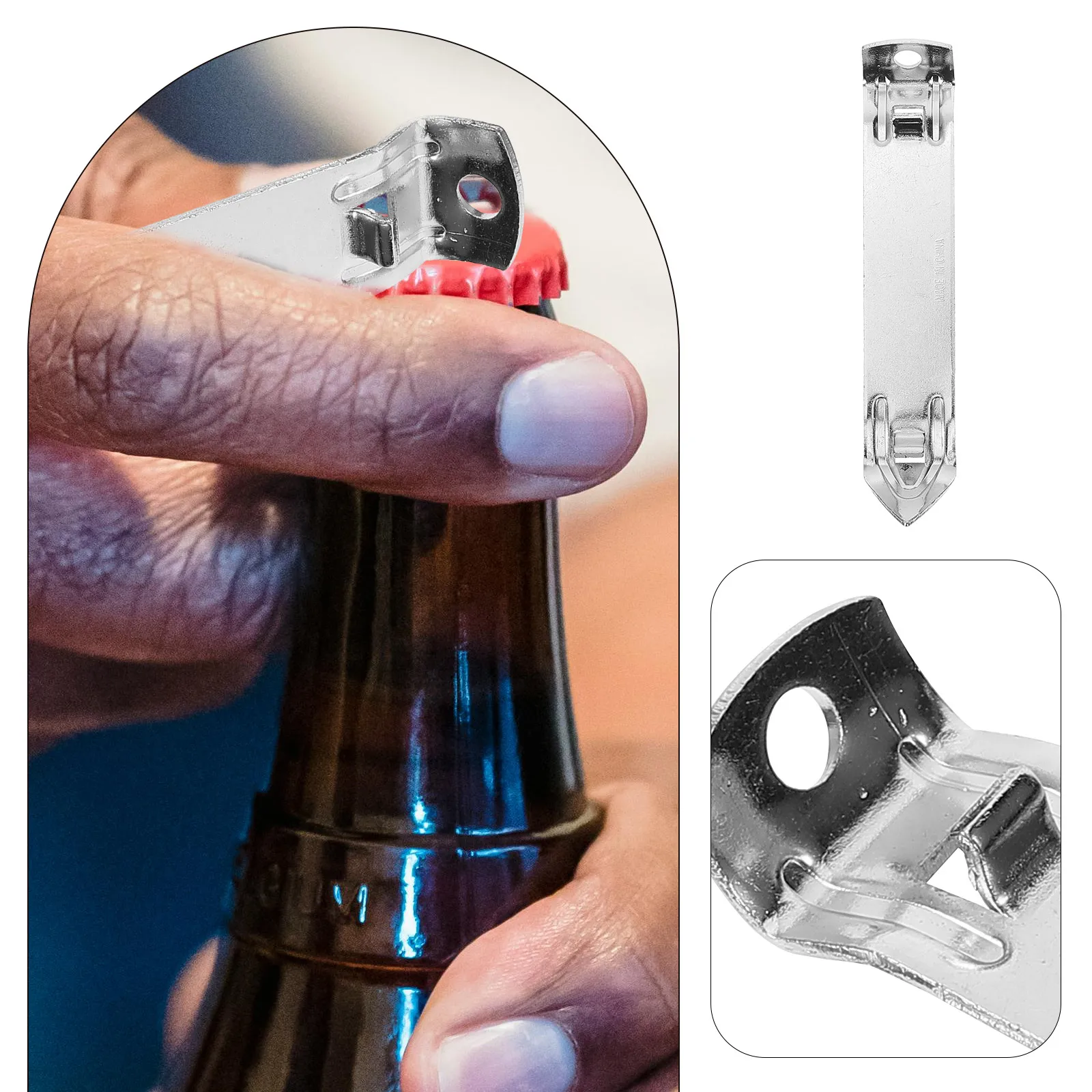 

4 Pcs Bottle Opener Mini Openers Lid Small Portable Vial Stainless Steel Tiny Medical Nurse