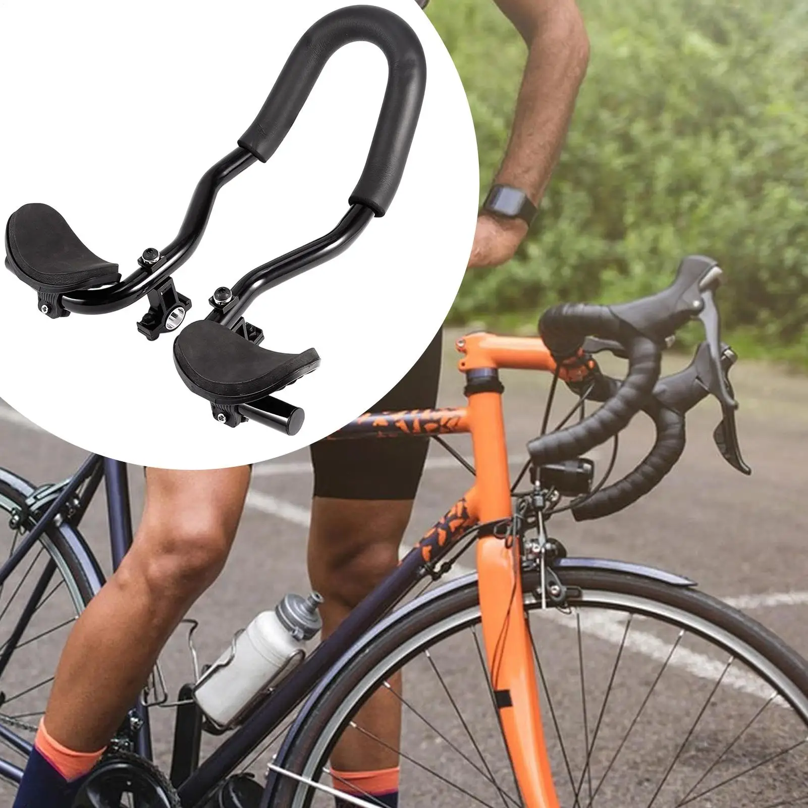 الطريق دراجة بقية المقود الإفراج السريع دراجة ايرو بار خفيفة الوزن مسند الذراع ركوب الدراجات الملحقات جزء للتنقل والسفر #4