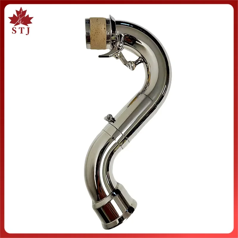 1 pcs Professional Low C Bass Clarinet Luxury Neck Nickel Plated for Consummate Repairing Workshop Clarinet Parts
