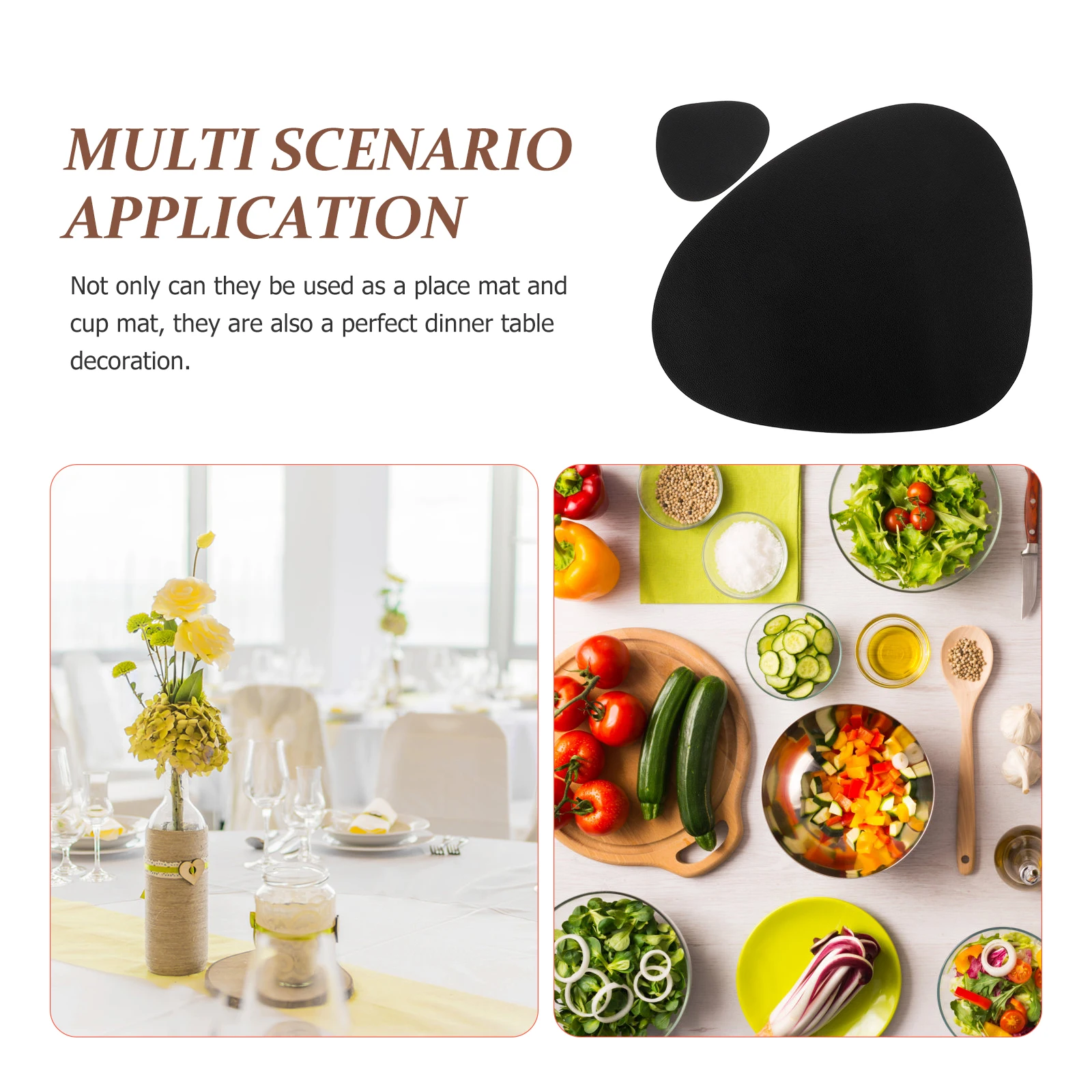 

Placemat Heat Insulation Heat Insulation Coaster Anti scald Cup Mat Dining Table Pad Black Dinner Supply Color
