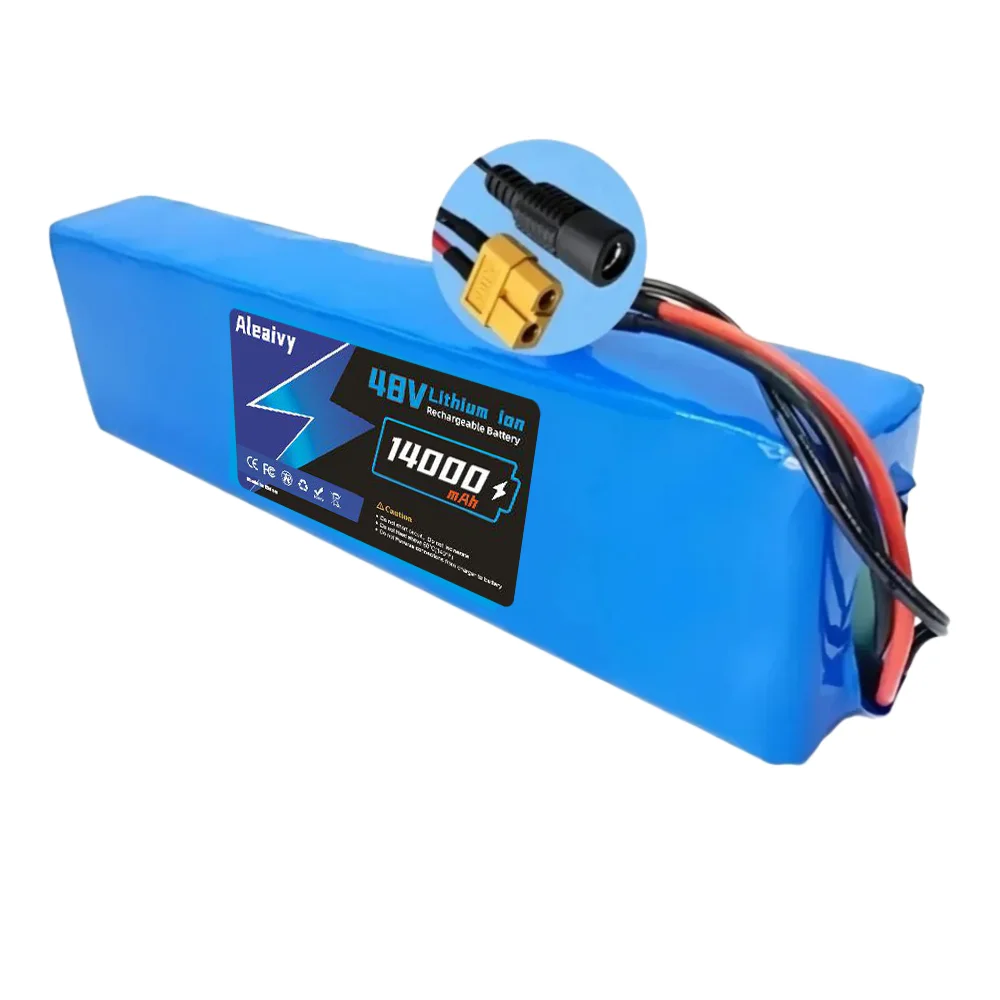 

48V 14Ah 21700 battery pack 13S2P 14000mAh built-in BMS, 250W-700W scooter battery electric commuting tool.