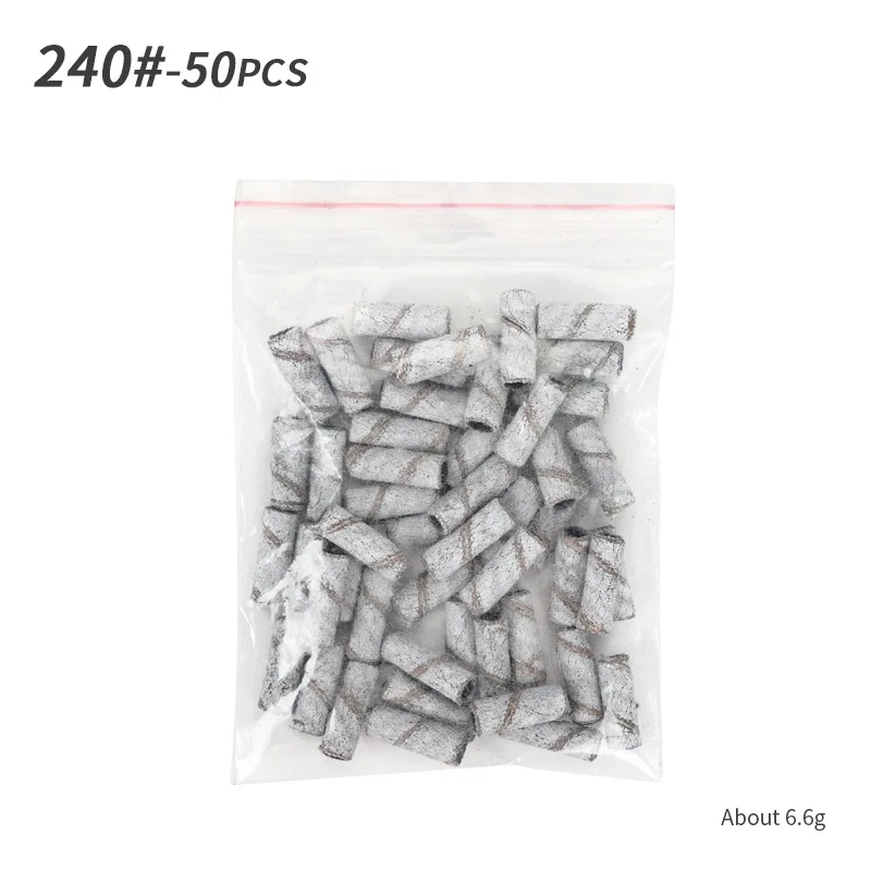 Mini petites bandes abrasives en acier inoxydable, 3.1mm, grain 80/120/150/180/240, forets à ongles, mandrin électrique, accessoires de manucure