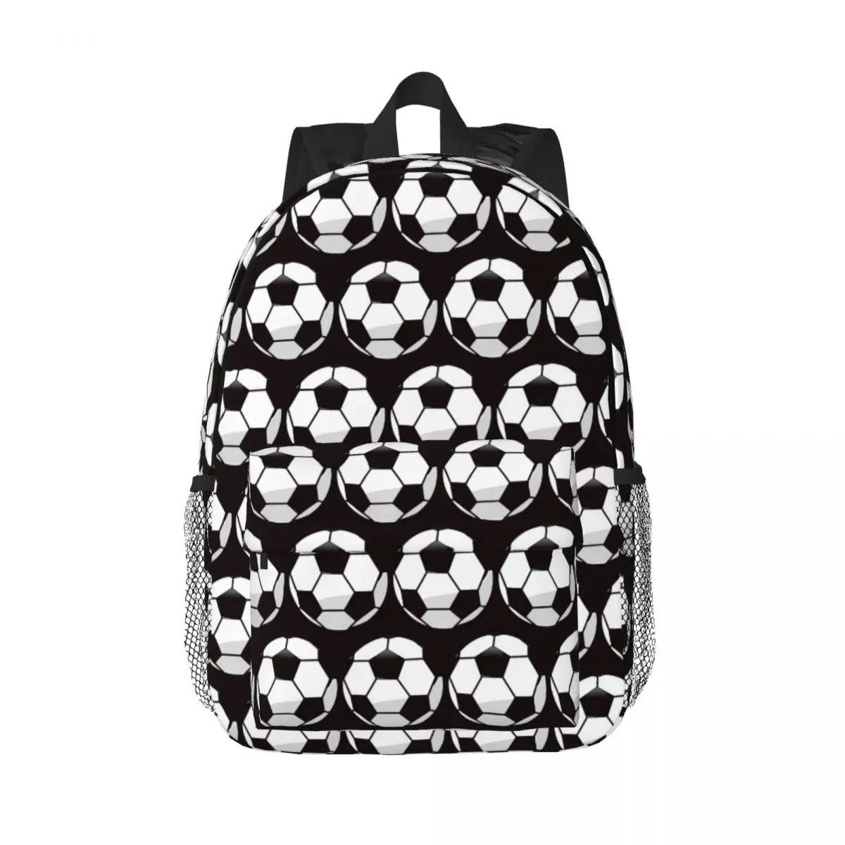 

Black And White Soccer Ball Backpacks Boys Girls Bookbag Casual Students School Bags Laptop Rucksack Shoulder Bag Large Capacity