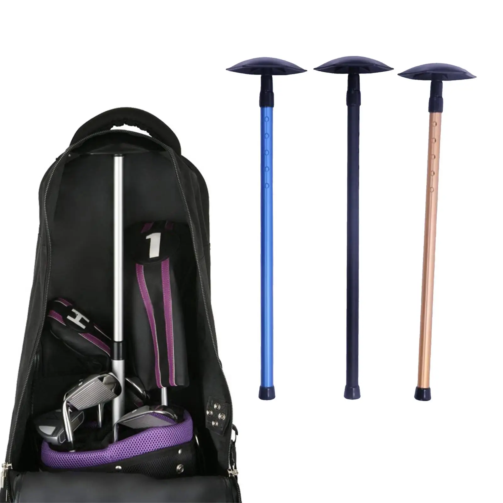 

Golf Travel Bag Bracket Support Protecor Aluminum Durability Adjustable Sections Stability Aluminum Travel Bag for Travel Women
