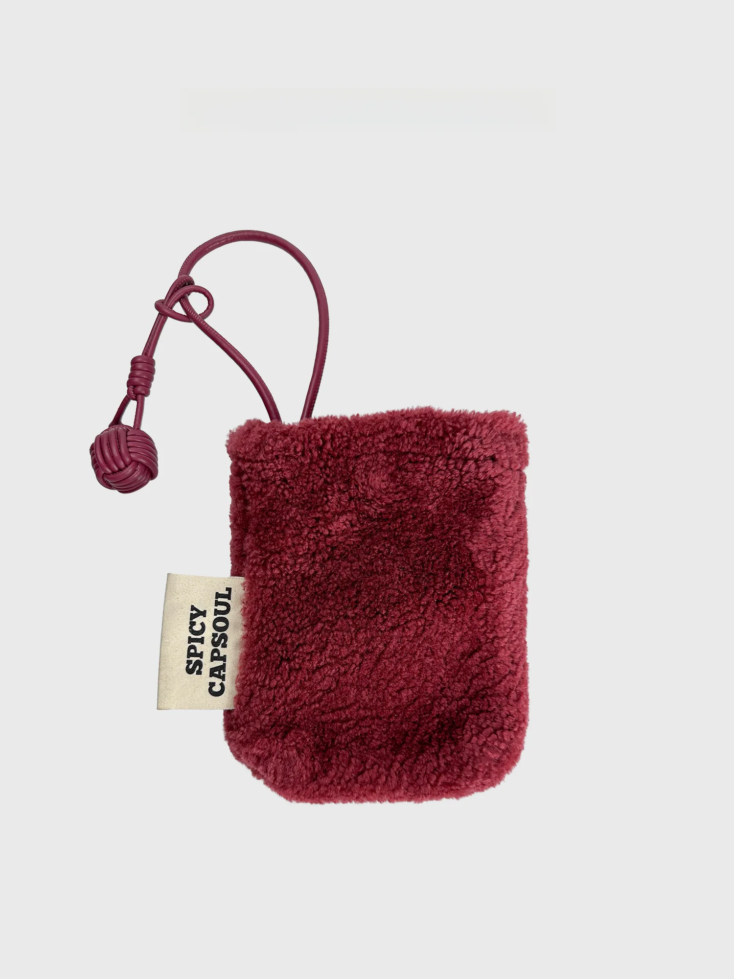 

SpicyCapSoul Large Woolen Crossbody Phone Bag Drunken Sun Casual Chic Women's Purse Square Shaped Plush Bag for Daily Use