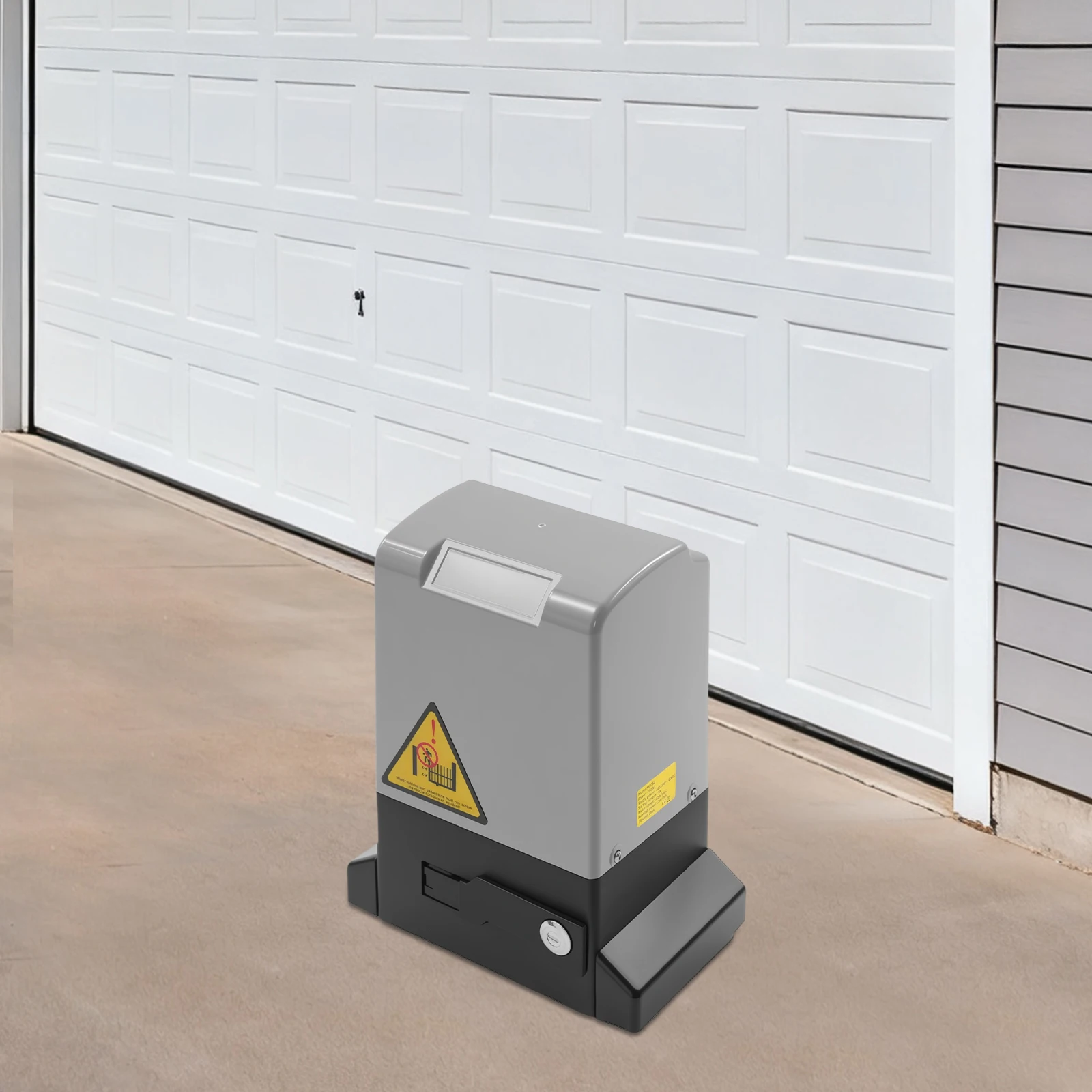 มอเตอร์เปิดประตูเลื่อนอัตโนมัติแบบรีโมทคอนโทรล ขนาด 27*19.8*33 ซม. รับน้ำหนัก 1800 กก. พร้อมฐานเกียร์ สีเทา&ดำ