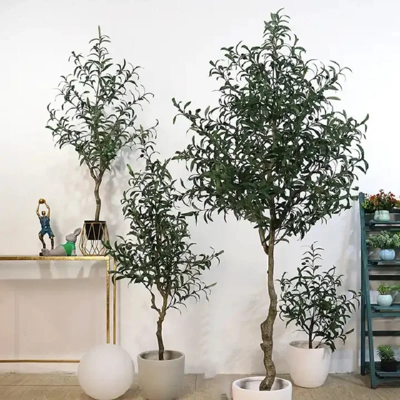 Artificial Olive Tree Plants, Bonsai Tree, Potted Plant, Floor Flowerpots, Indoor Decoration, Ornaments, 60-180cm