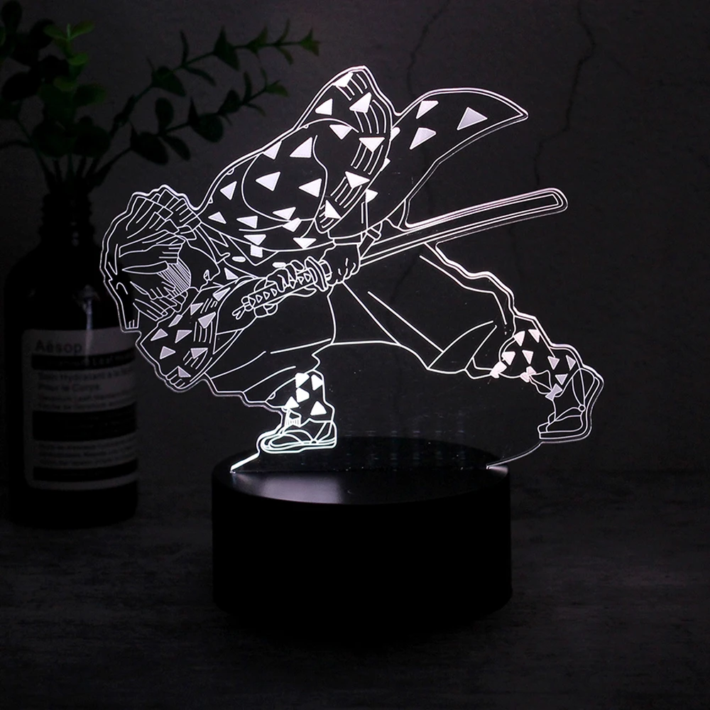 Kimetsu No Yaiba Nezuko Kamado Figure Led Night Light for Bedroom Decor Nightlight Kids Child Table 3d Lamp Demon Slayer Gift