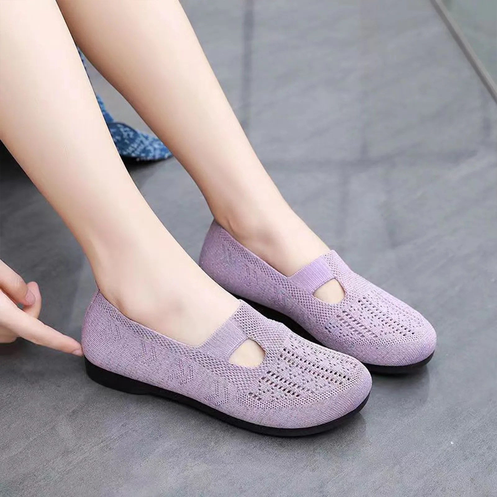 Women's Walking Shoes Comfortable Breathe Mesh Slip On Sneakers for Bussiness Driving Shopping