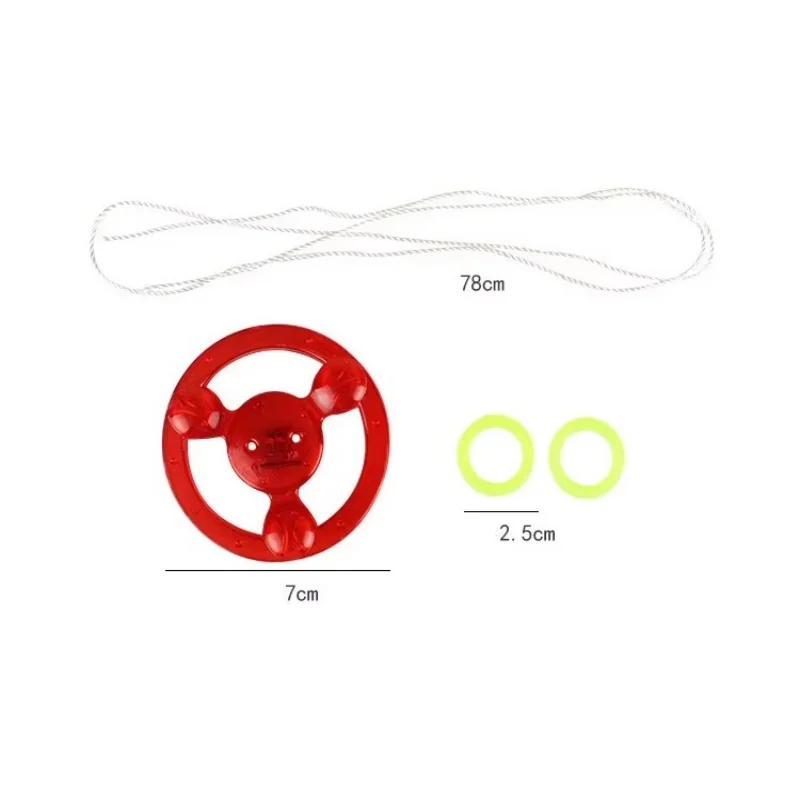 5pcs New Luminous Hand Pull Luminous Flashing Rope Flywheel Toy Led Light Toy Novelty Children Flywheel Flash Gyro Gift Toys view 6