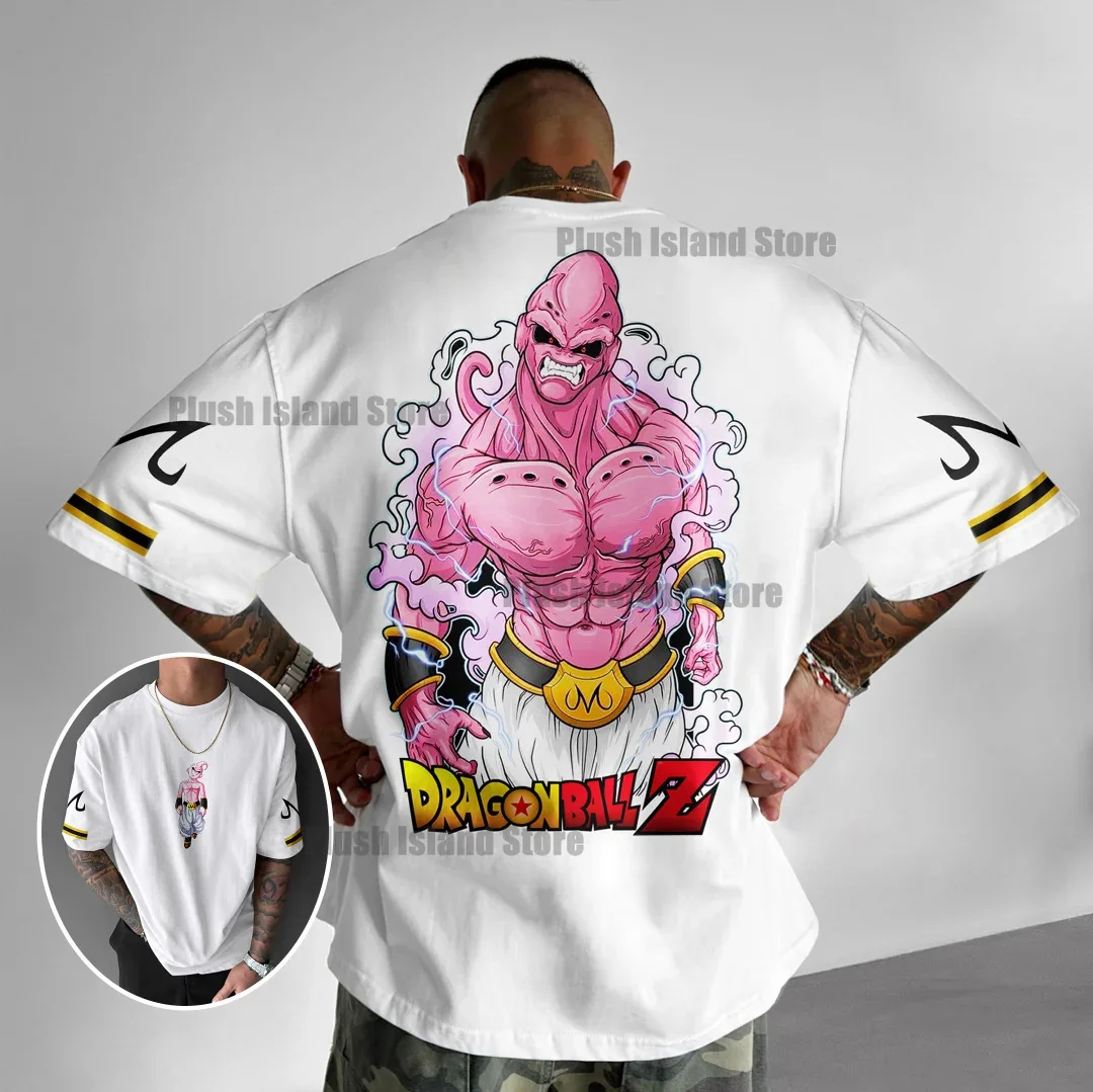 20 Styles Men Anime Majin Buu Printed T Shirts Cotton Oversize Character Print Cosplay Cartoon Graphic Short Sleeved