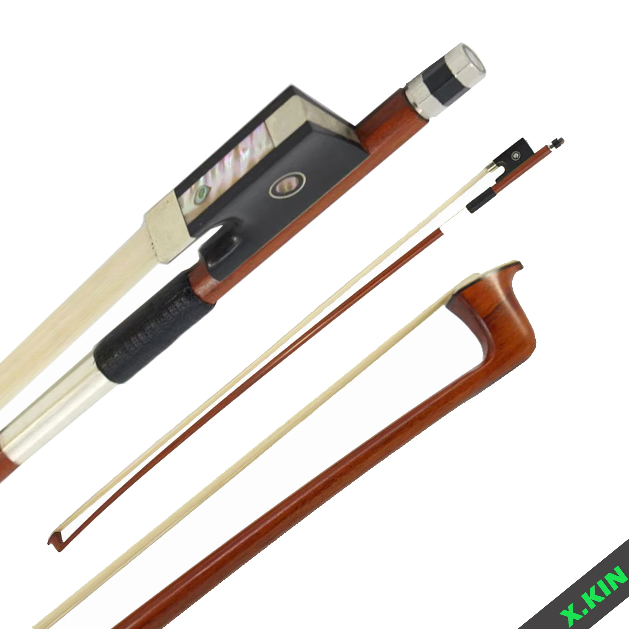 

Handmade Brazilian Wood Nut Accessories Copper Violin Bow 4/4