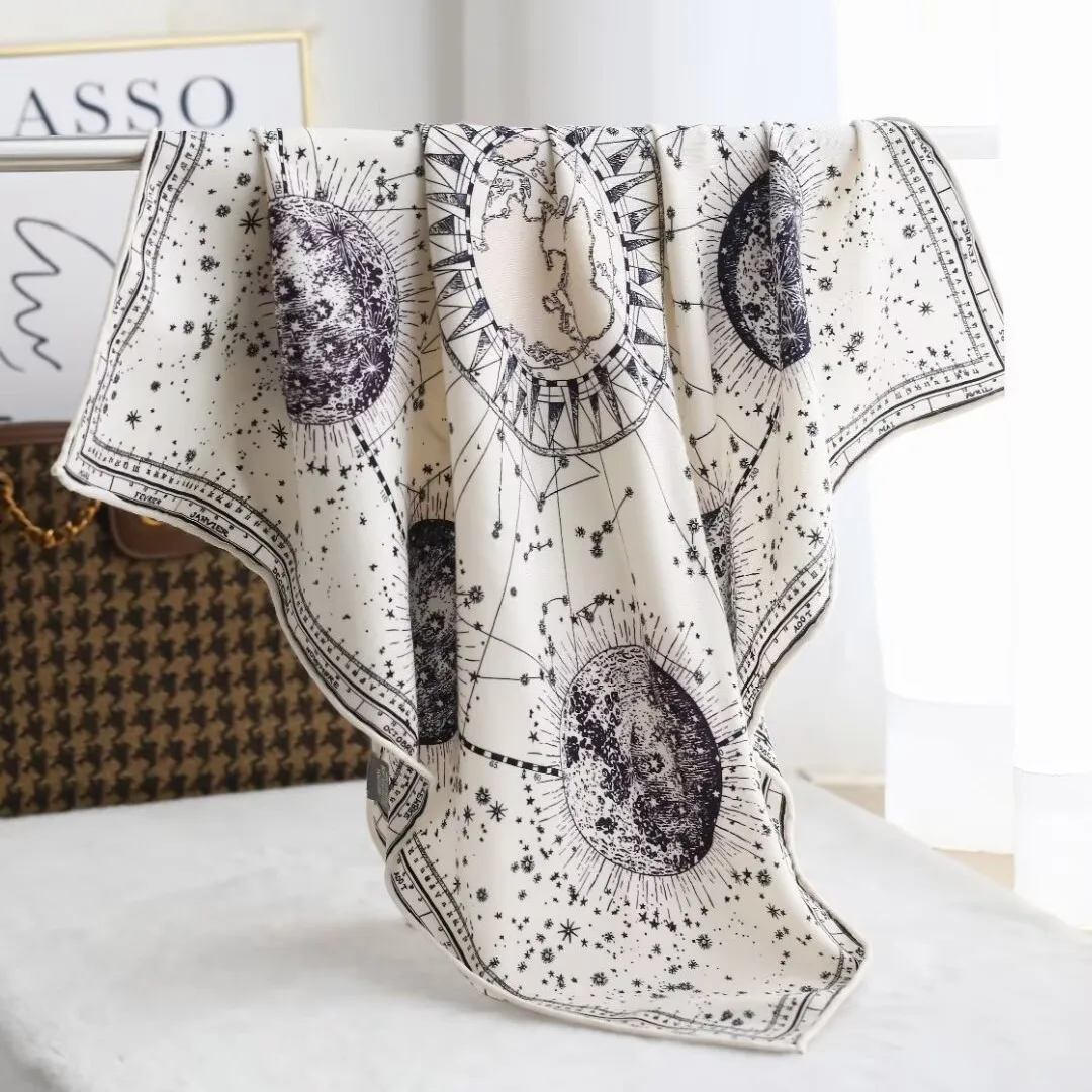 

Winter Silk Wool Scarf 65 Women Small Bandanas Herms Rollerd Shawls Winter Warm Soft Scarves Bandanas Mother Lover Gift