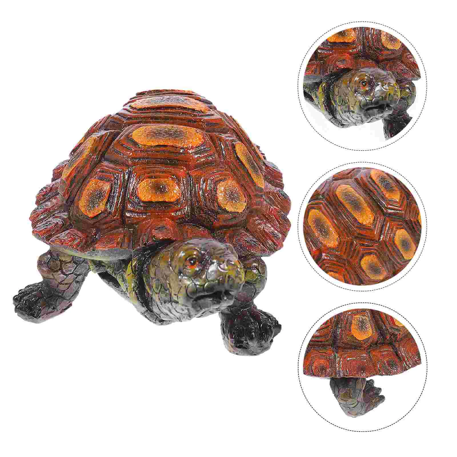 

Simulated Turtle Ornament Garden Patio Decoration Figure Unique Outdoor Resin Tortoise Statue Lifelike Design