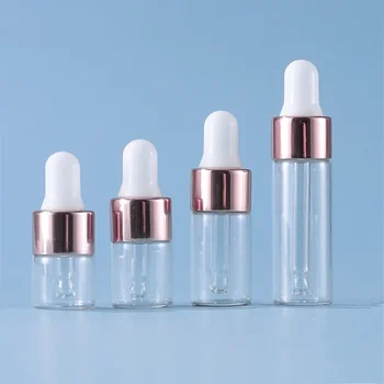 Dropper bottle color circle 1ml 2ml 3ml 5ml transparent fine oil Tawny separate trial sample Mini Gotero De Piezas wholesale