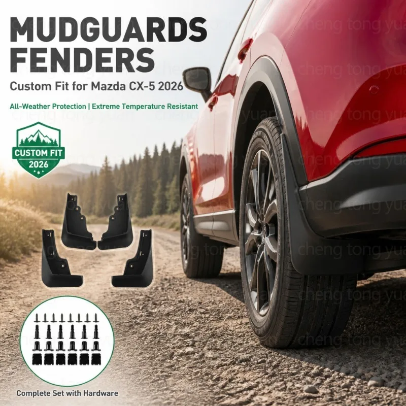 Mudguards Fenders For Mazda CX-5 CX5 2026 Black Automotive Tire Accessories Car Exterior Decor Protective Parts Car Mud Flaps