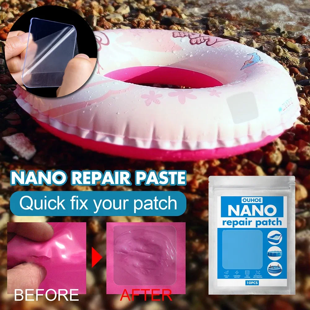 10/30PCS Self-Adhesive PVC Pool Patch Multifunctional Nano Repair Patch for Swim Ring Repair Patch Inflatable Boat Accessories images - 6