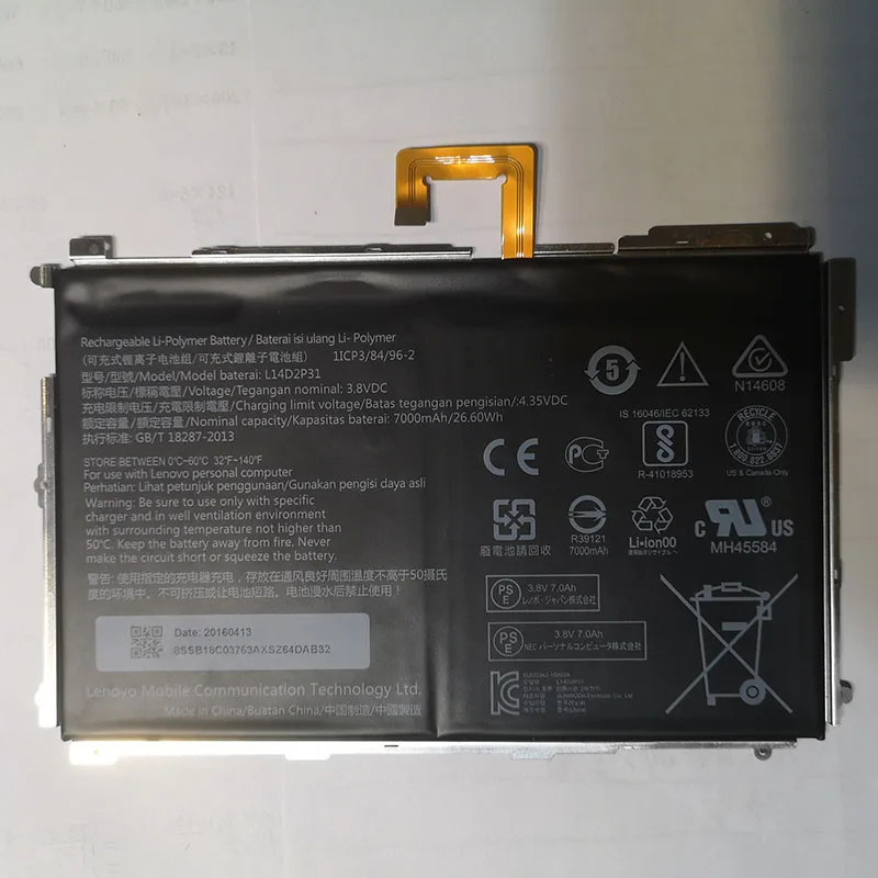 L14D2P31 7000mAh Battery For Lenovo Tab 2 TAB2 A10-70F A10-70L A10-70LC