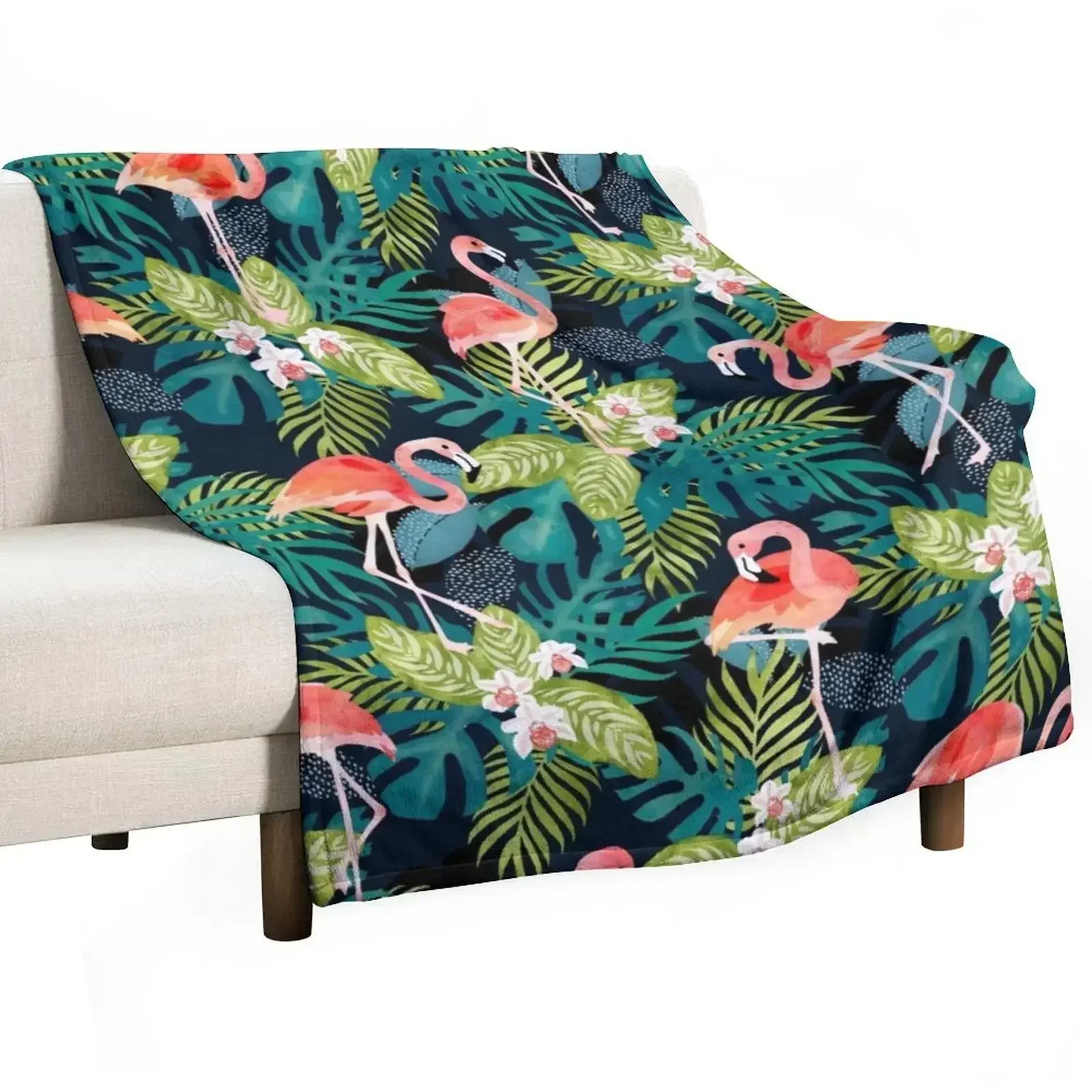 

Flamingo tropics Throw Blanket Decorative Beds Decorative Sofa anime manga Blankets