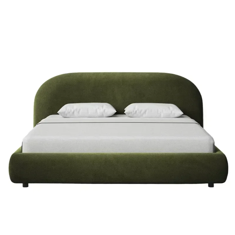 %French Minimalist Bed Cream Vintage Confortable High Quality Design Bed Frame Master Bedroom Classic Cama De Casal Furniture