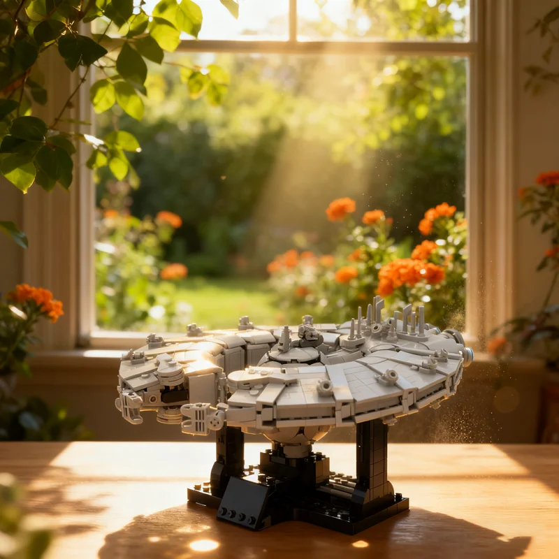 1139PCS MOC Miniature Interstellar Space Cruiser Model Detailed Exhibit Imaginative Assembly Brick Showcase Collector Toy Gift