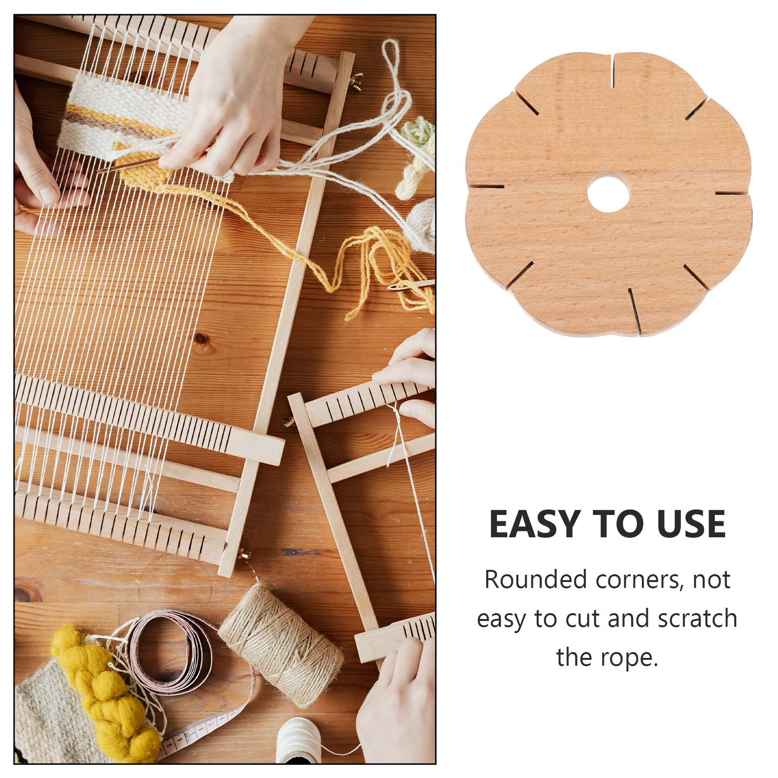 

Rope Knitting Machine DIY Tool Wooden Craft Knot Tying Kit Wool Yarn Knitter Portable Store Safe Material Round Corner Bracelets