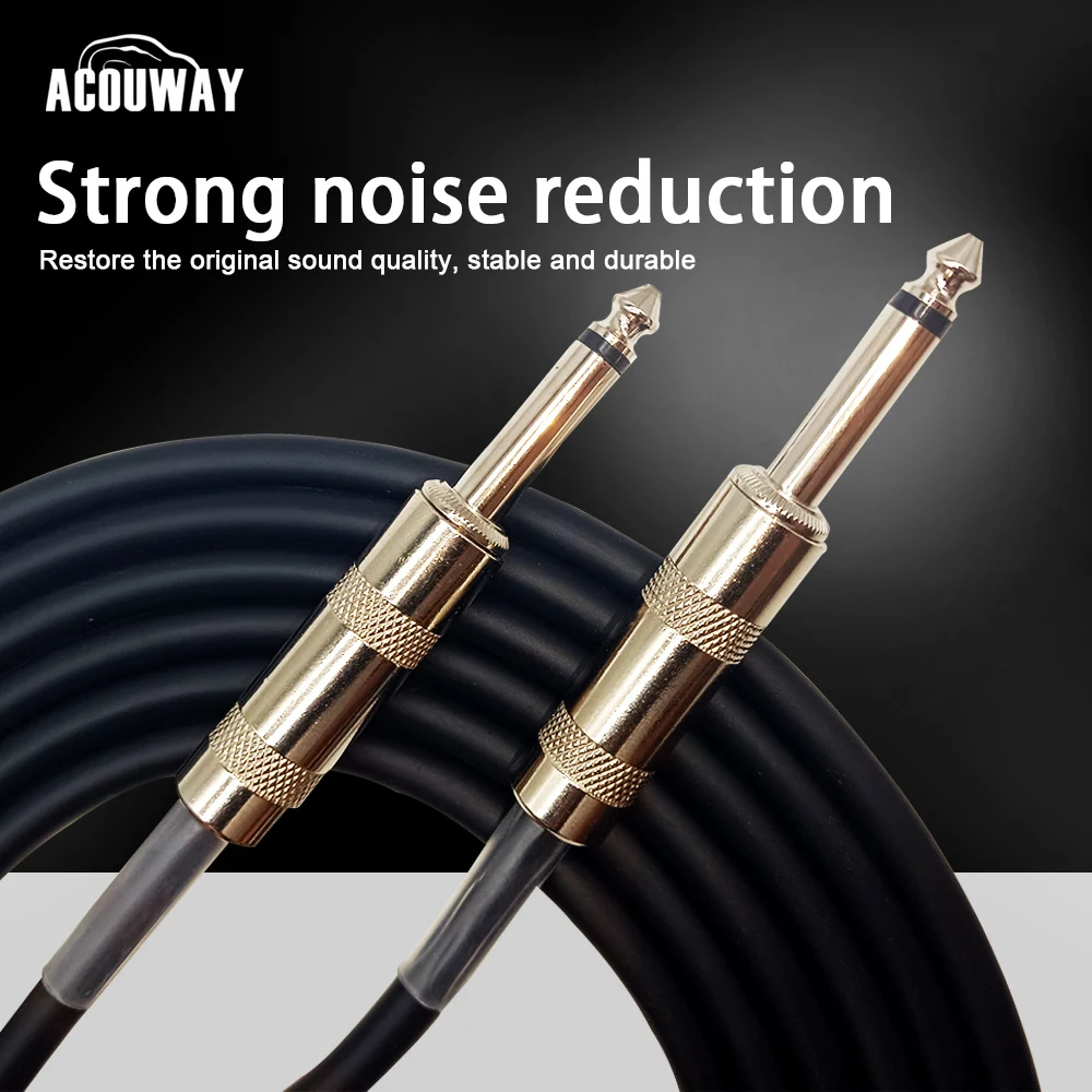 Guitar Cable 1/4 Inch Right Angle Instrument Cable - Professional Quality Electric Guitar Cord and Amp Cable - Low Noise Bass an