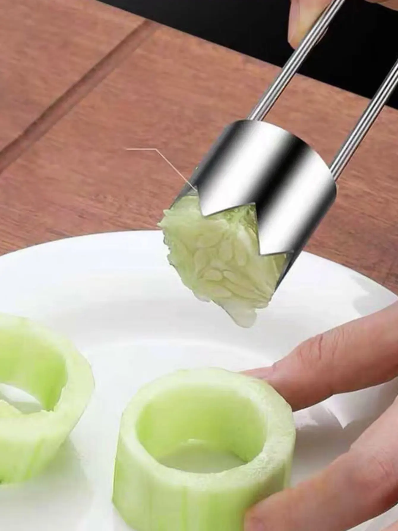 Stainless Steel Fruit Corer, Apple and Pear Corer, Vegetable and Bell Pepper Tool, Pear Core Remover, 5Pcs