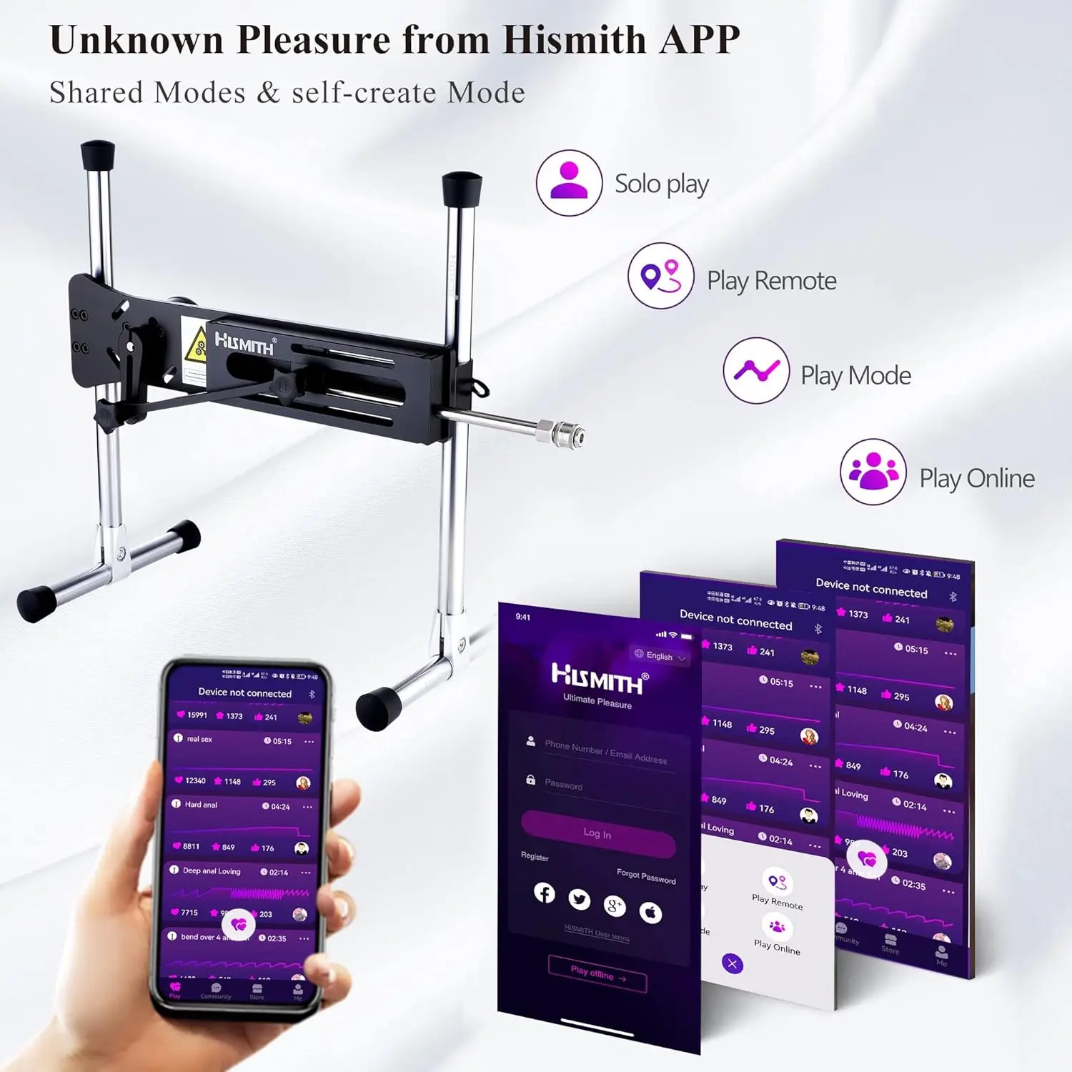 Hismith Premium Sex Machine with KlicLok System, Intellgent APP Controlled