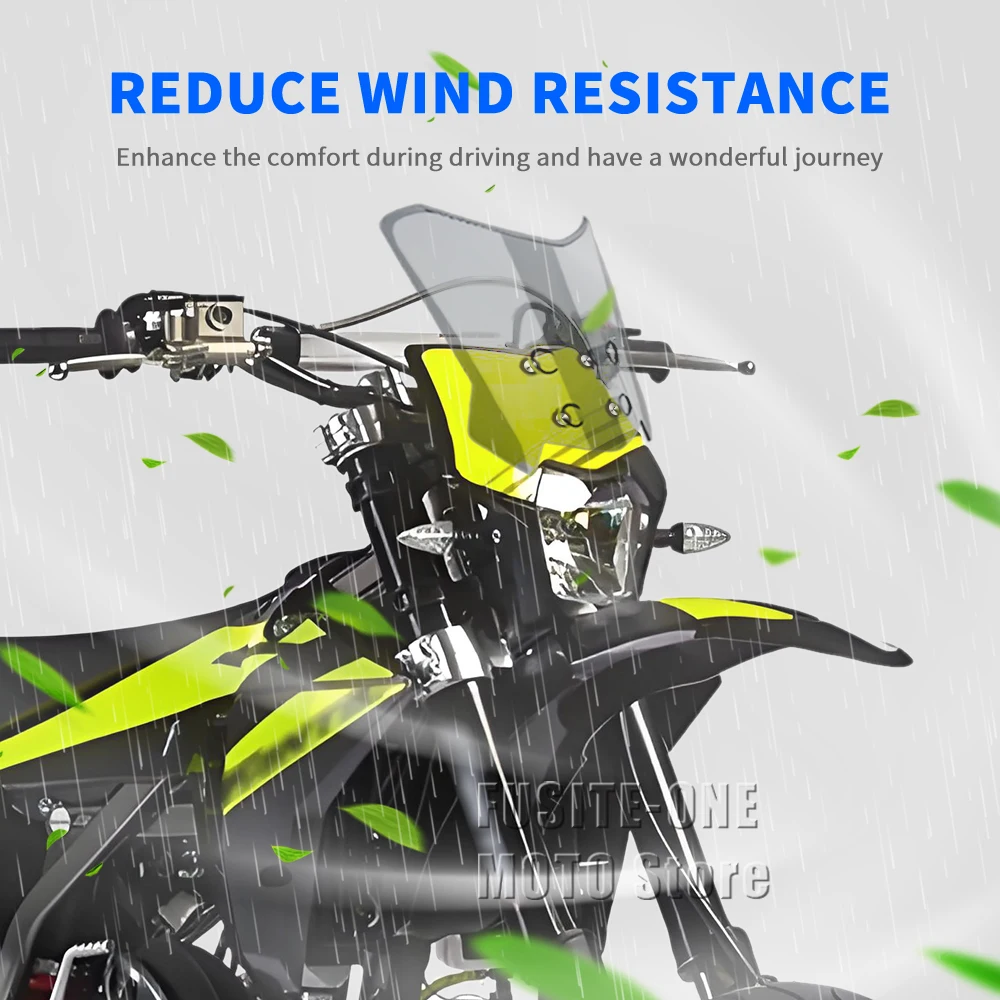 Для FANTIC Motard XM 50 e XMF 125 2023 2025 мотоциклетное приключение, стиль расширения лобового стекла, ветровое стекло, дефлектор ветра, экран