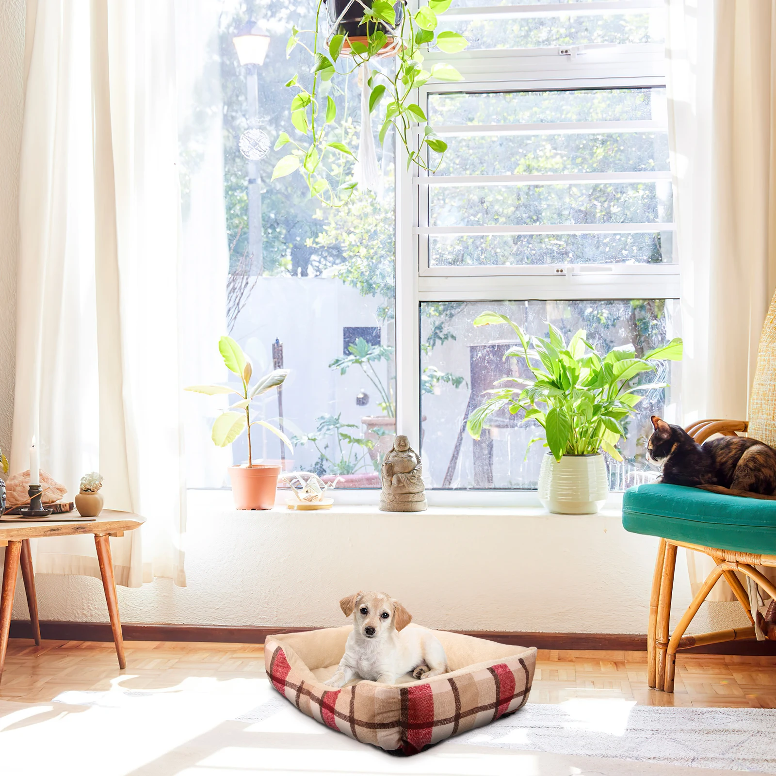 

Pet Cat Nest Christmas Style Warm Cat Cotton Sleeping Bed for Cats Dogs Small Dog Kennel Pet Sleeping Bed