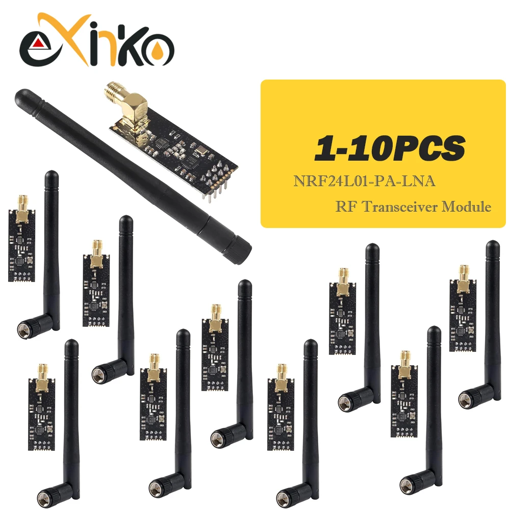 1-10PCS NRF24L01+PA+LNA 2.4G Wireless Module 1100-Meter Long-Distance With Antenna