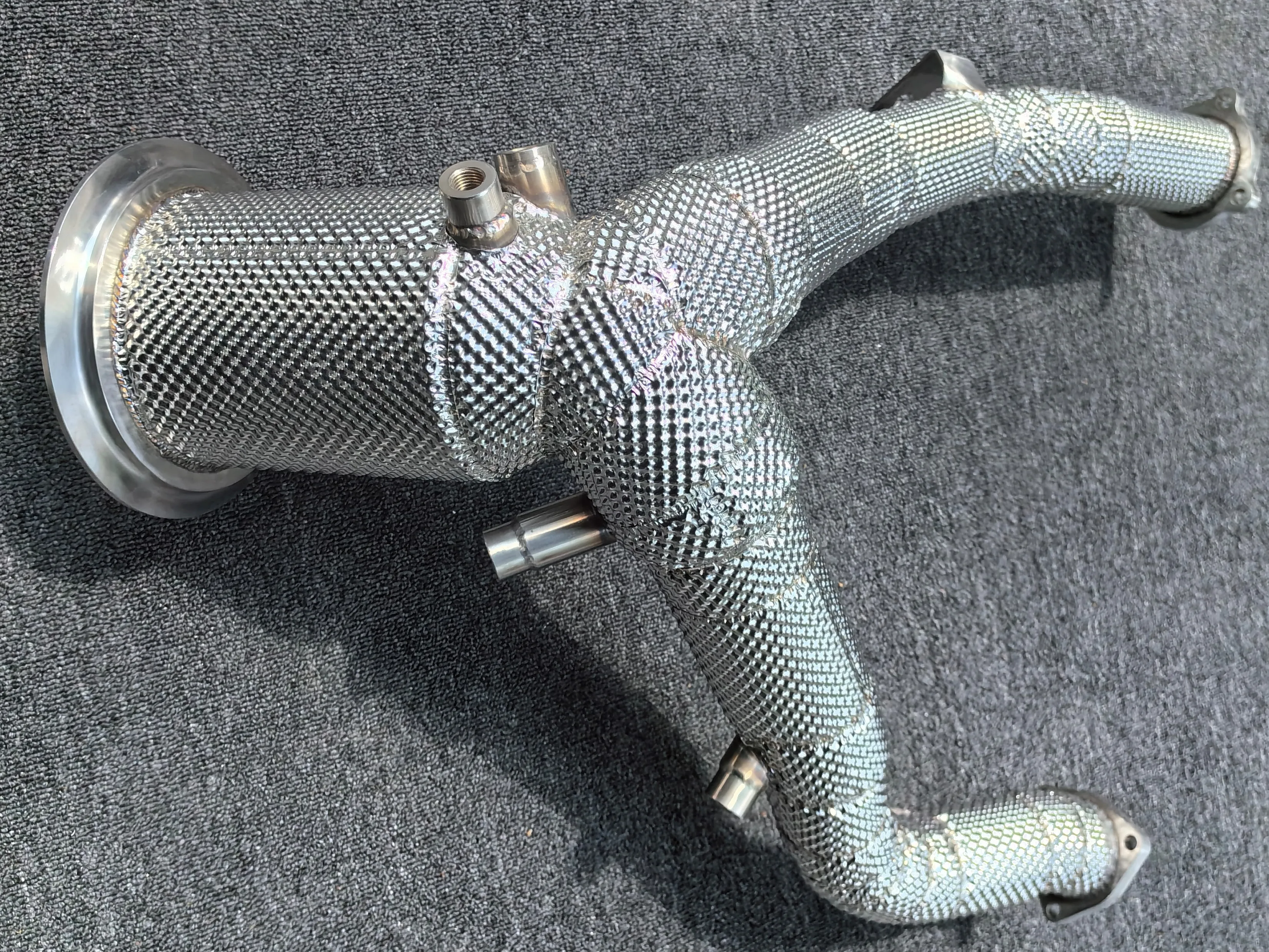 ACE Exhaust High-Flow-Downpipe für Audi A6/A7 C8 3.0T 2019- Hochwertige SUS304 Auspuffkrümmer Auspuffanlagen mit Hitzeschutz – Detail 15
