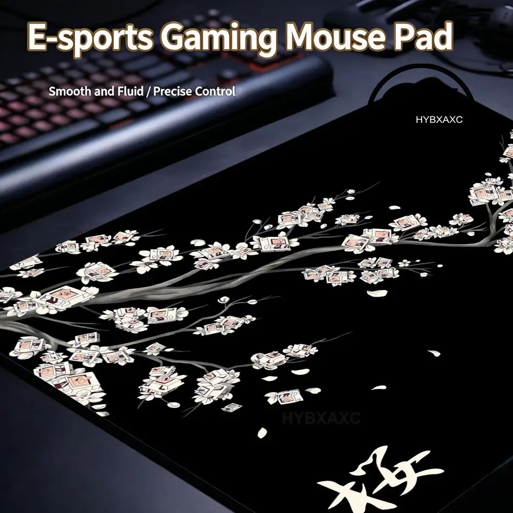 

HD Japan Cherry Blossom Game Smal lMousepad Computer Sakura Desk Mat Table Keyboard Pad Laptop Cushion Non-slip Deskpad 45X40