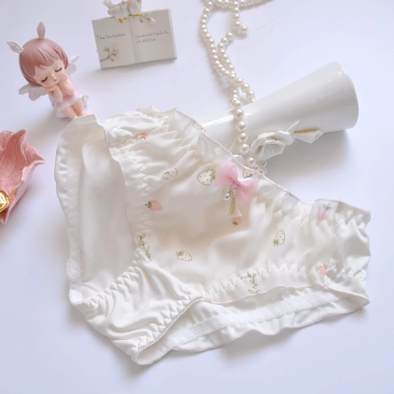 Nova princesa bonito estilo adorável calcinha sexy oco transparente bordado plissado sem costura roupa interior para mulher lingerie breifs