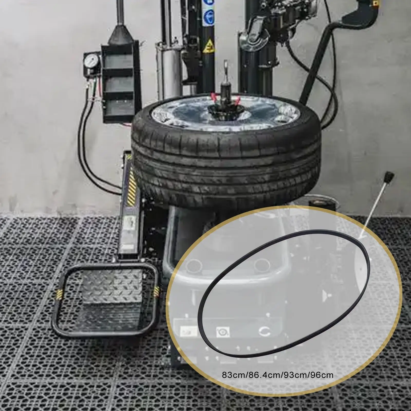 

Wheel Balancer Transmission Belt 4 Convex Black Easy to Install Replacement