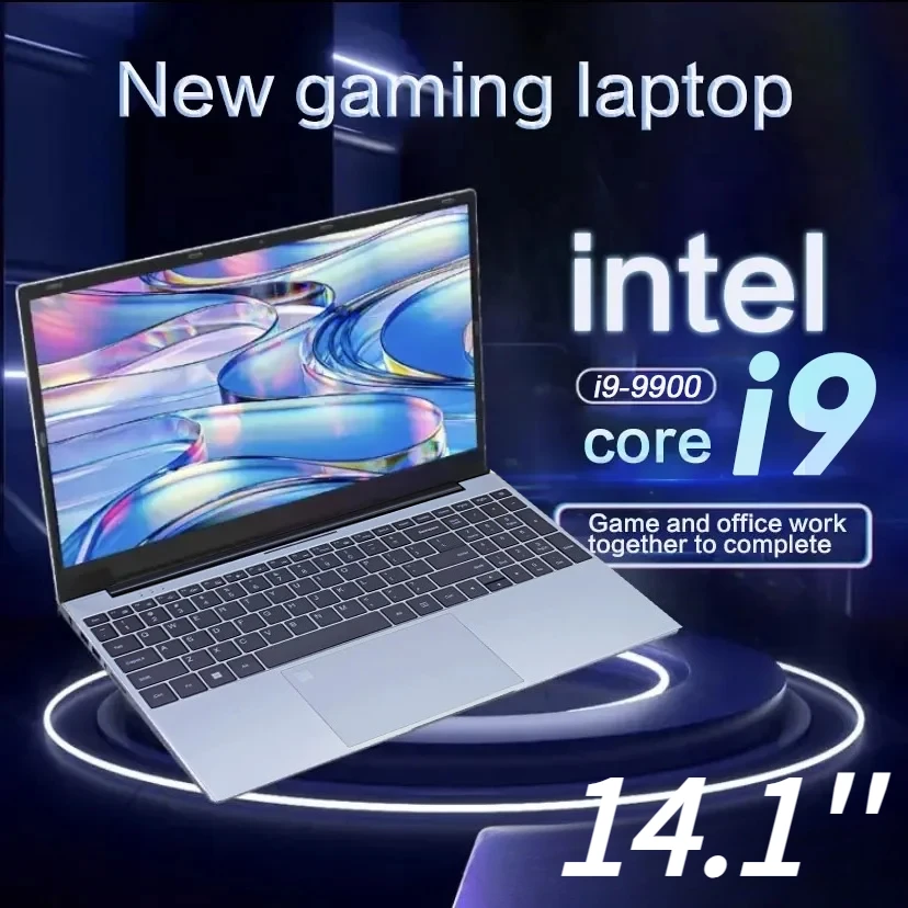 Portable Computer 14.1 Inch  Intel Core I9-9900  Windows 11 Pro Laptops 16GB RAM 1TB SSD Office Gamer Study Notebook Computer PC